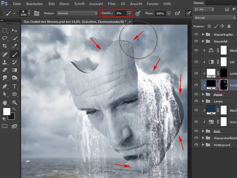 Photoshop-Composing - Oracolul mării - Partea 11: Aspectul imaginii și luminile + umbrele