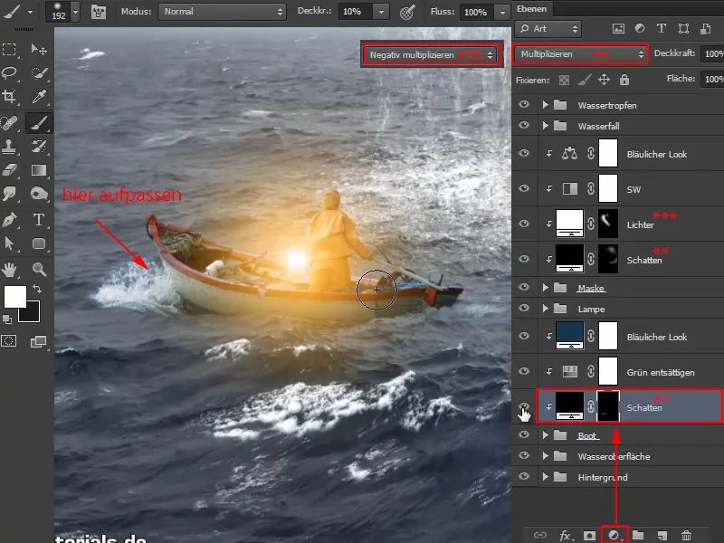 Completarea în Photoshop - Oracolul mării - Partea 11: Aspectul imaginii și luminile + umbrele