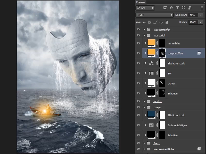 Photoshop-Composing - Das Orakel des Meeres - Teil 11: Bildlook und Lichter + Schatten