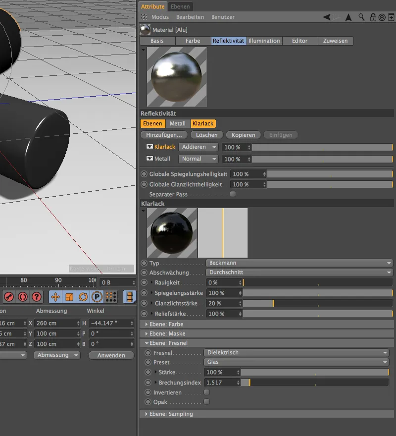 New in Release 16 - Lacquer, metal and fabric with the reflectivity channel