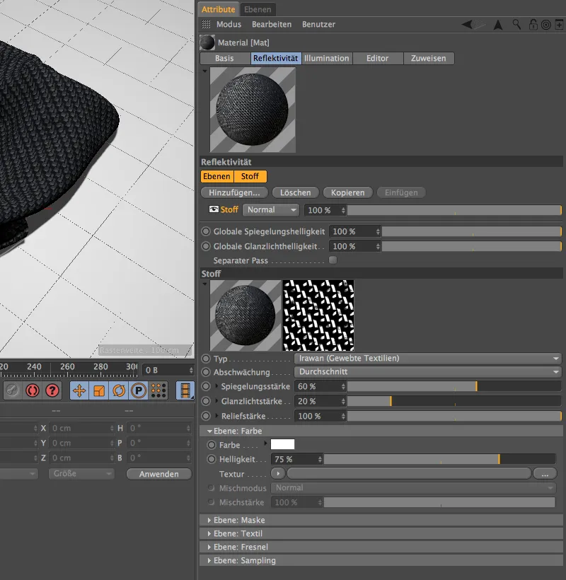 New in Release 16 - Lacquer, metal and fabric with the reflectivity channel