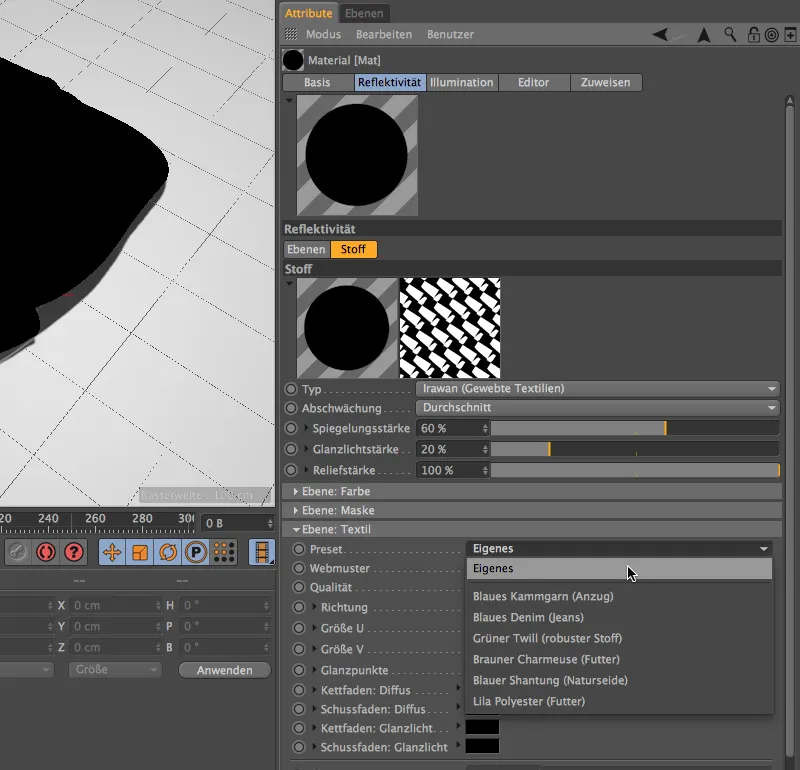 New in Release 16 - Lacquer, metal and fabric with the reflectivity channel