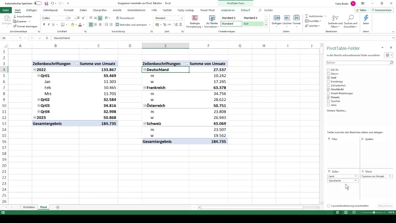 Utilizzare efficacemente tabelle pivot - personalizzare raggruppamenti individuali