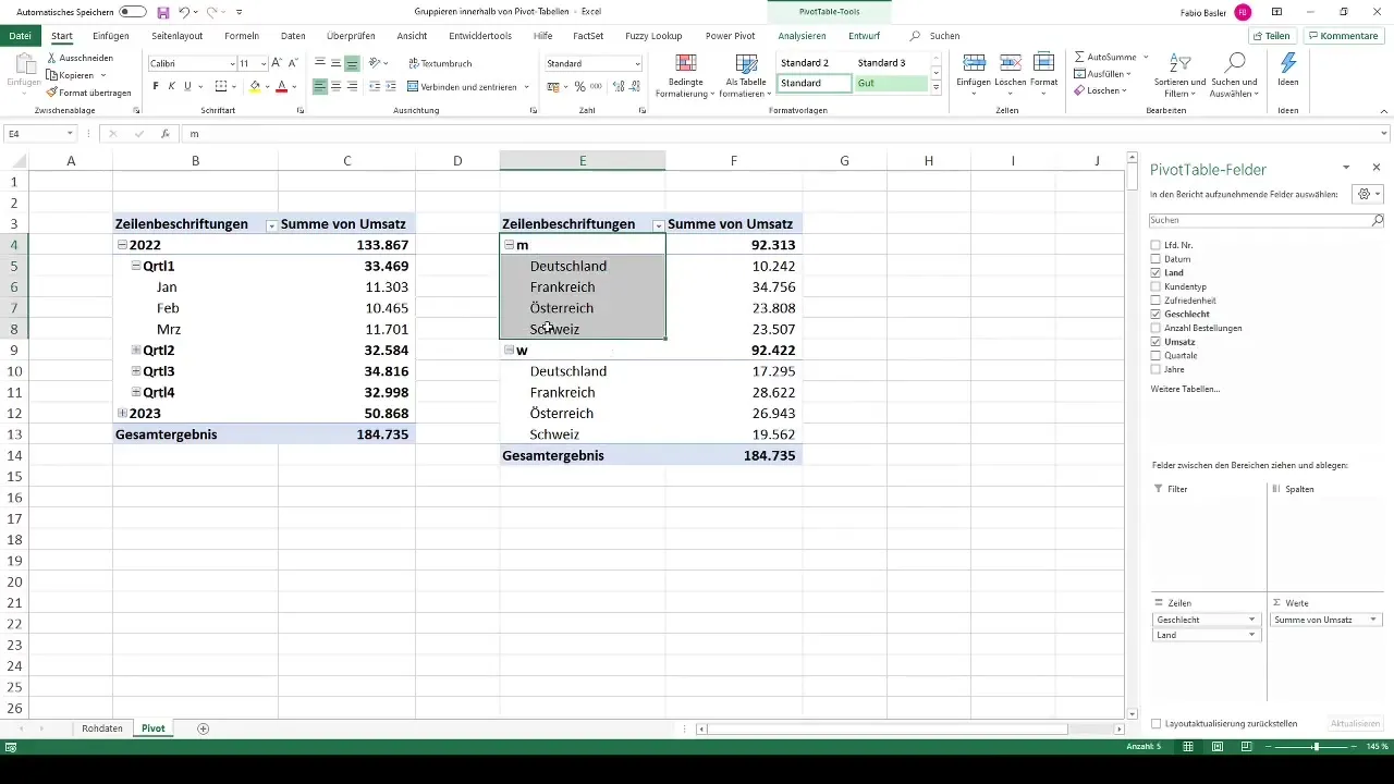 Utilizzare efficacemente le tabelle pivot - Personalizzare raggruppamenti in modo individuale