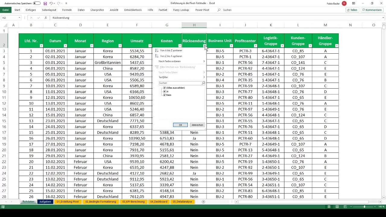 Creare e analizzare tabelle pivot efficaci in Excel