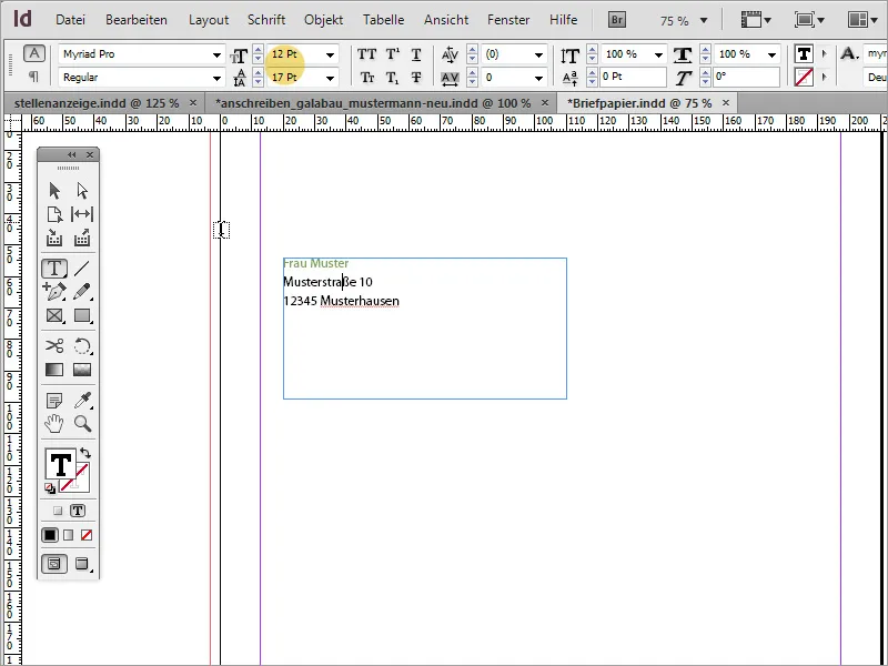 Merancang kertas surat klasik/modern dan bermain-main dengan Adobe InDesign.