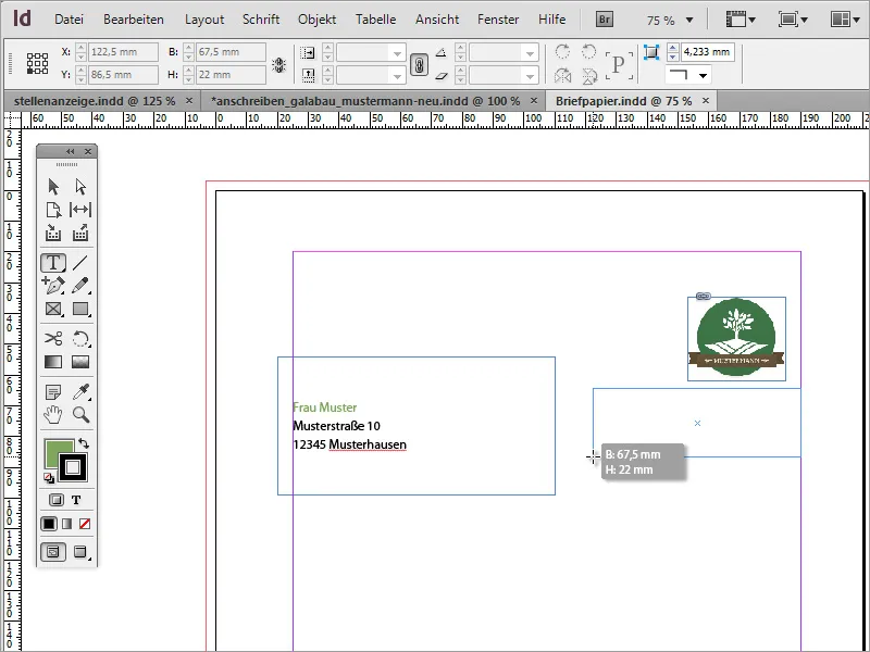 Briefpapier klassisch/modern und verspielt in Adobe InDesign gestalten