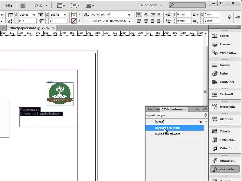 Briefpapier klassisch/modern und verspielt in Adobe InDesign gestalten