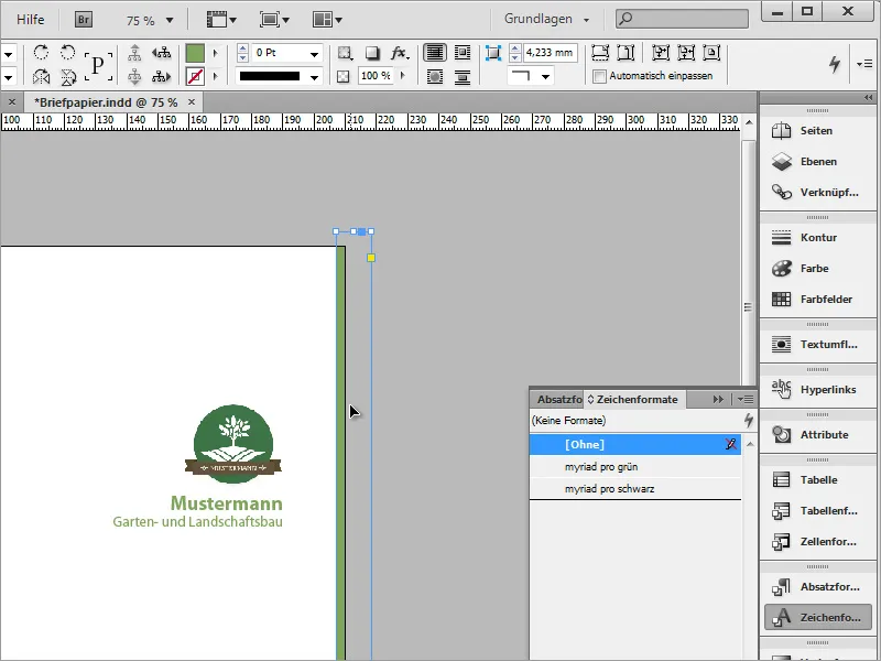 Briefpapier klassisch/modern und verspielt in Adobe InDesign gestalten