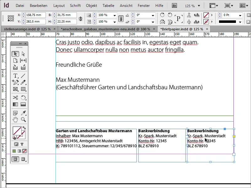 Mendesain kertas surat klasik/modern dan bermain-main di Adobe InDesign