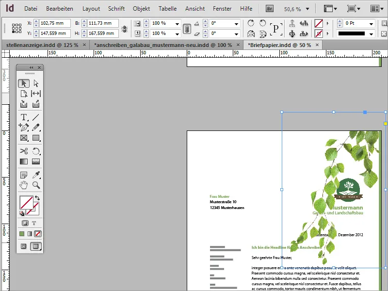 Desain kertas surat klasik/modern dan bermain-main di Adobe InDesign