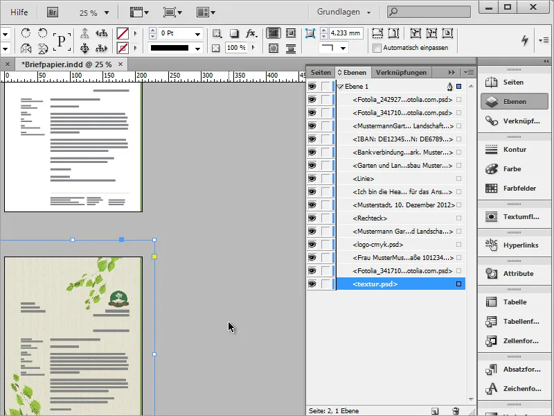Merancang kertas surat klasik/modern dan lucu di Adobe InDesign
