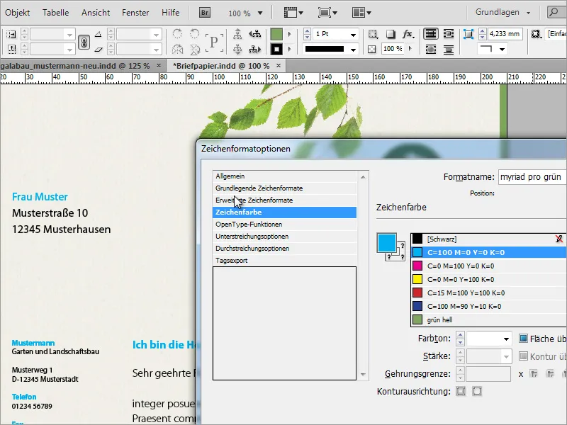 Merancang kertas surat klasik/modern dan bermain-main di Adobe InDesign.