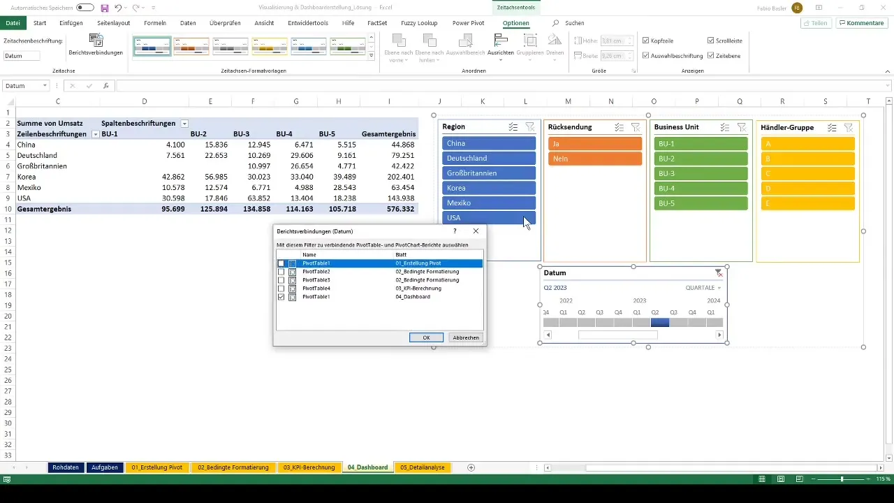 Visualisering og oprettelse af dashboards med pivot-tabeller i Excel