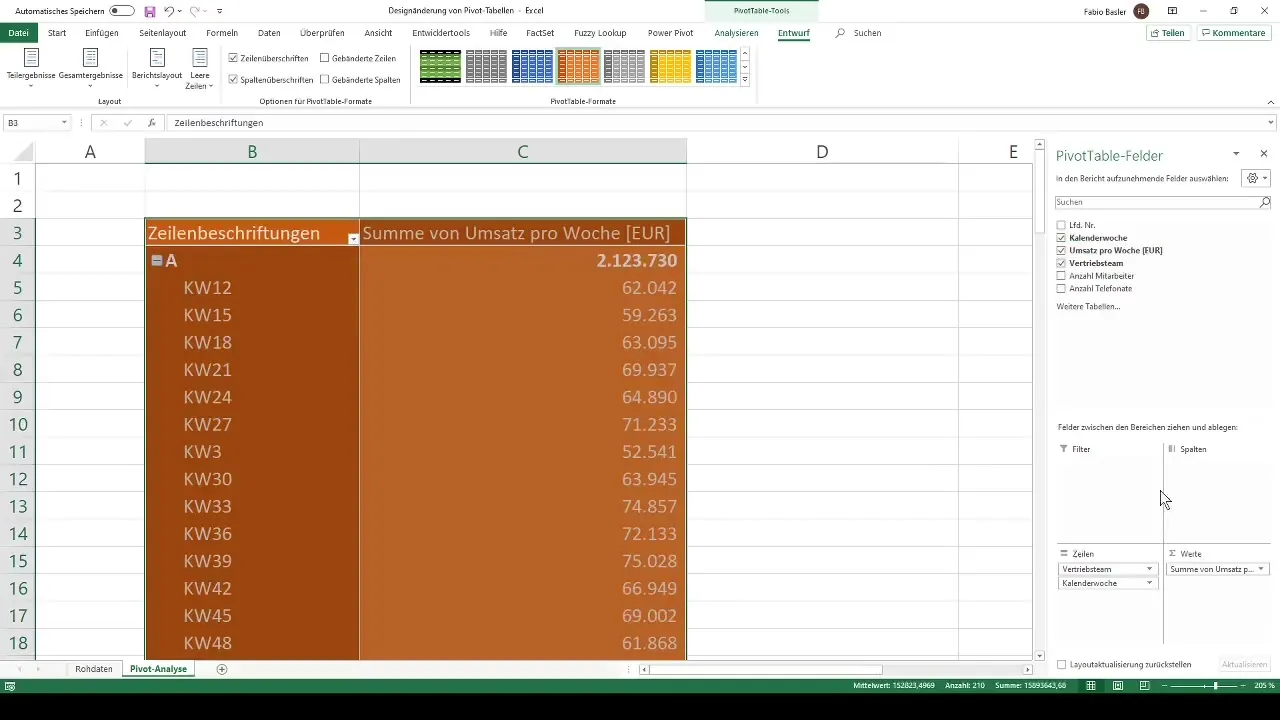 Pivot-Tabelle gestalten – So verbesserst du das Layout