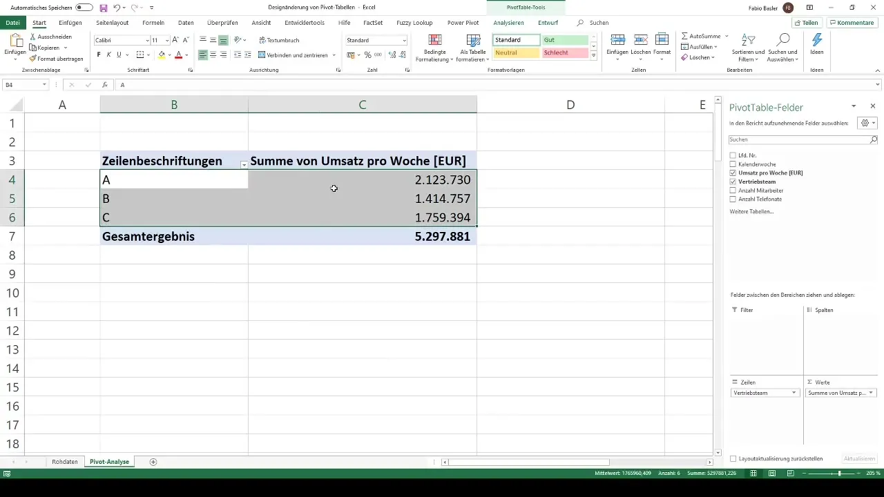 Pivot-Tabelle gestalten – So verbesserst du das Layout