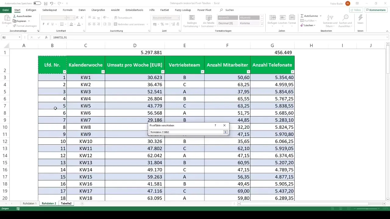 effektives Ändern der Datenquelle bei Pivot-Tabellen in Excel