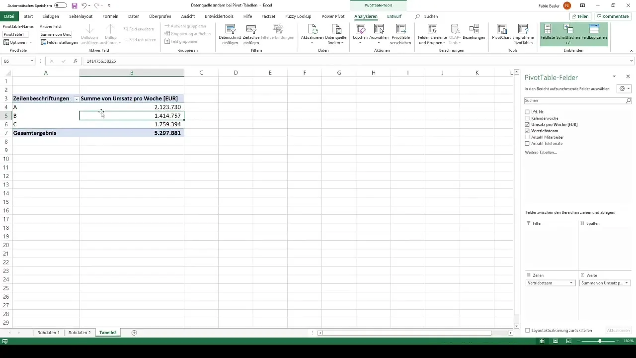 effektives Ändern der Datenquelle bei Pivot-Tabellen in Excel