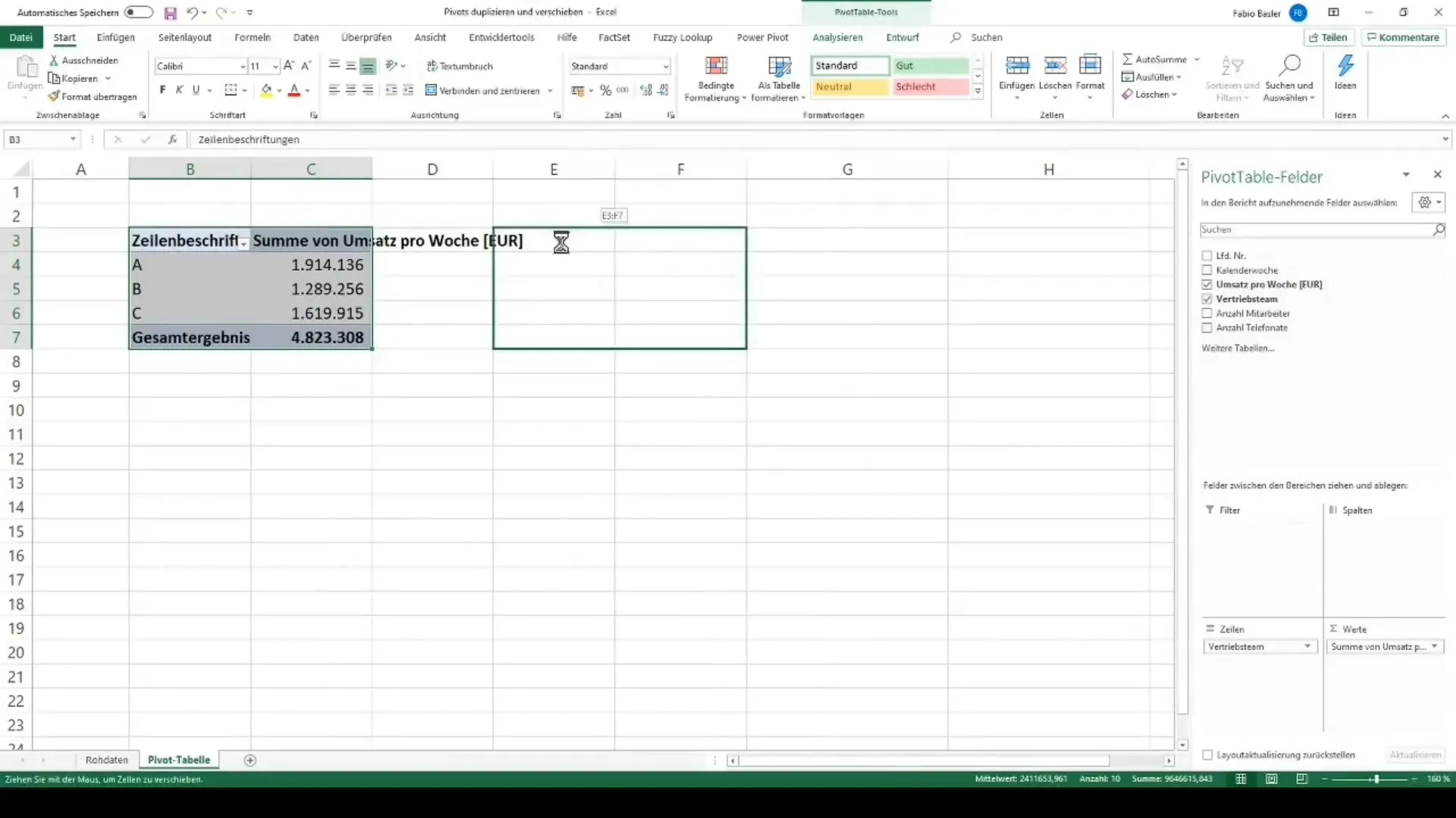 Folosiți tabele pivot în Excel în mod eficient