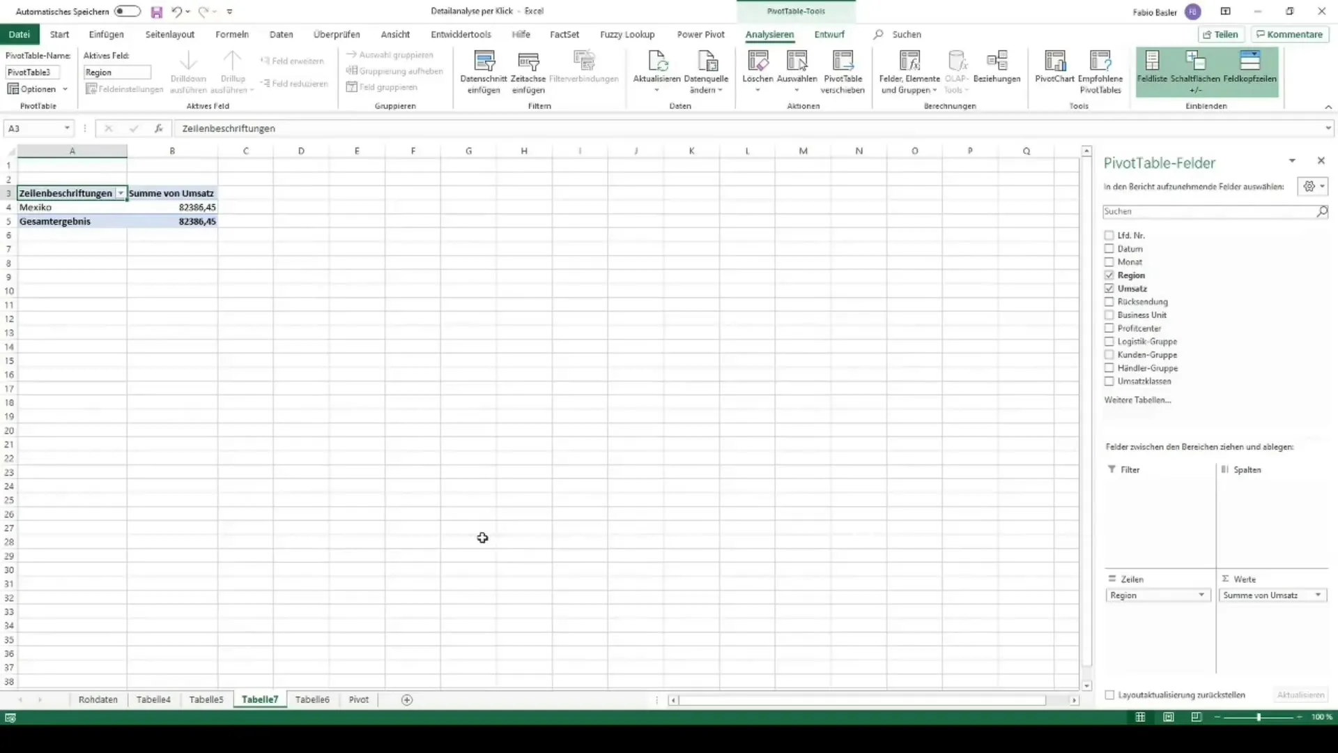 Folosiți pivot tabel în Excel eficient
