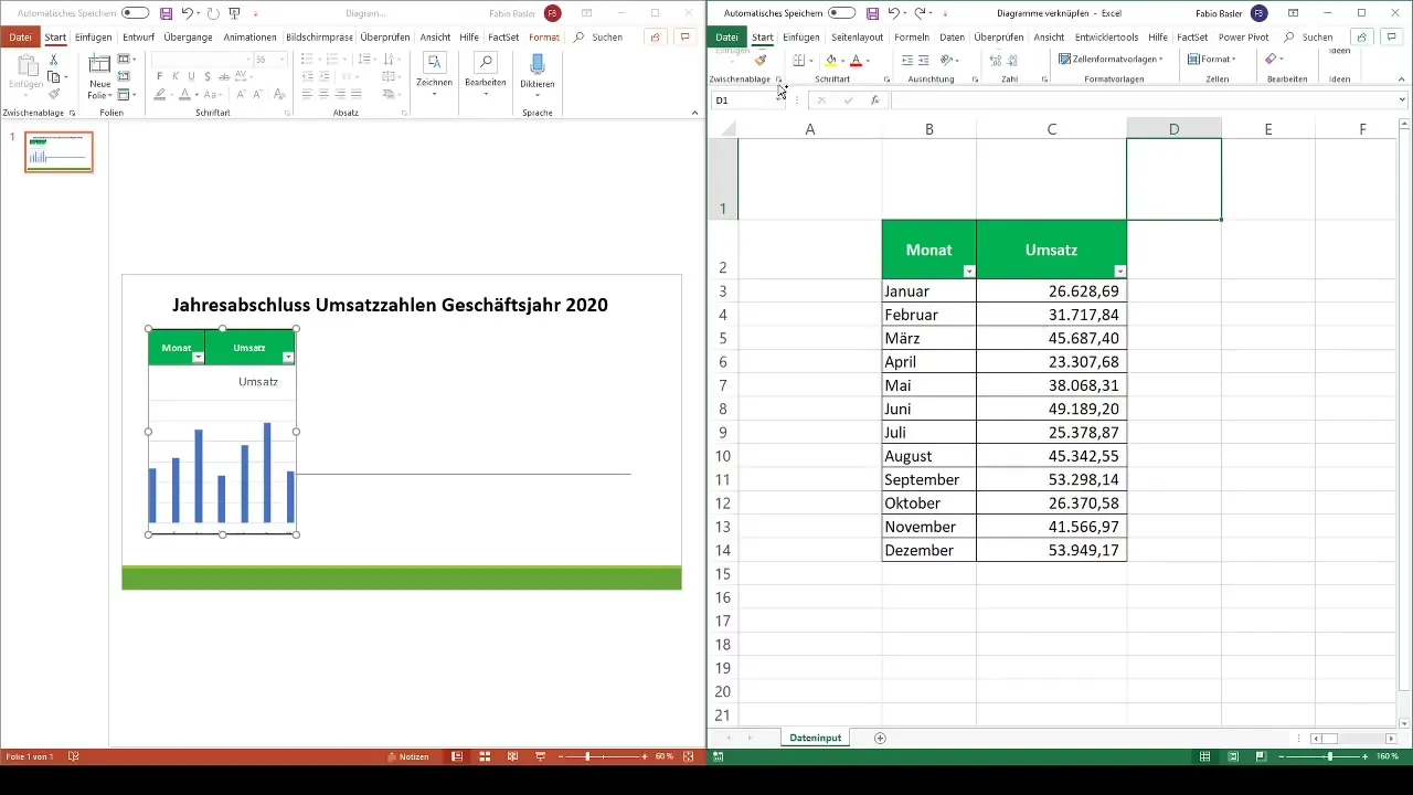 Cum conectezi dinamic diagramele din Excel cu PowerPoint și Word