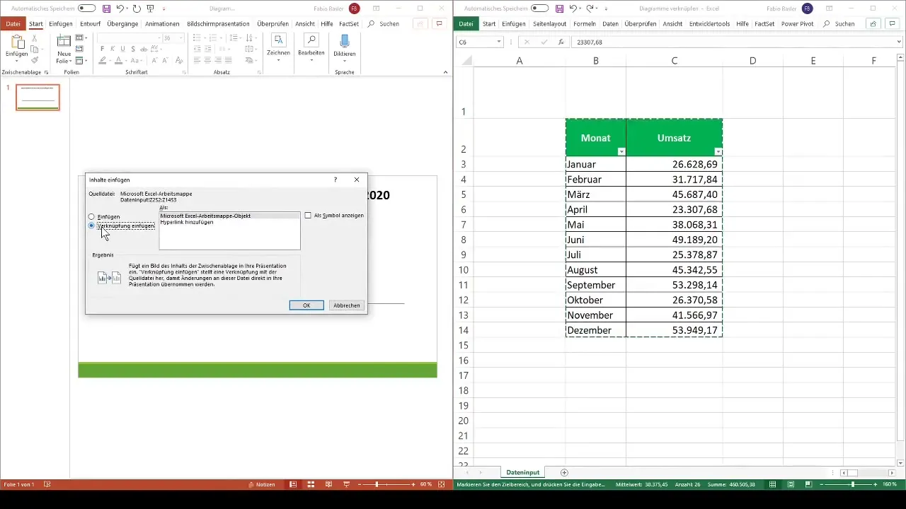 Așa conectezi dinamic diagramele din Excel cu PowerPoint și Word