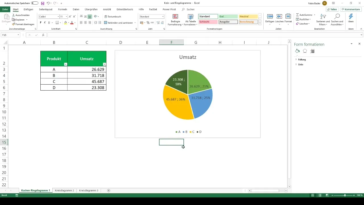 Visualizzare in modo efficace grafici a torta e ad anello in Excel