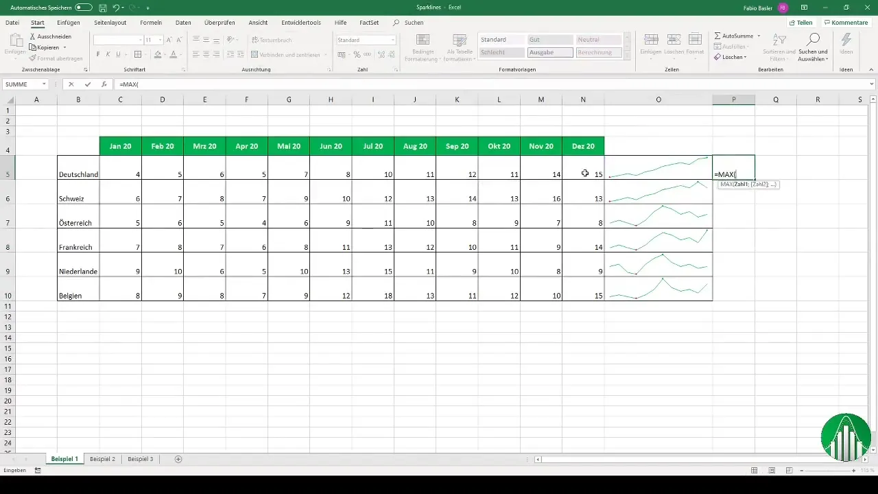 Sparklines no Excel - apresentar dados visualmente