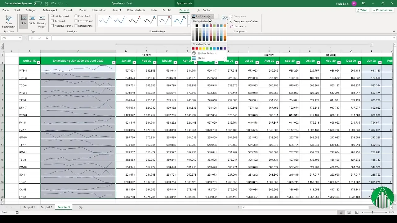 Sparklines no Excel - apresentar dados visualmente