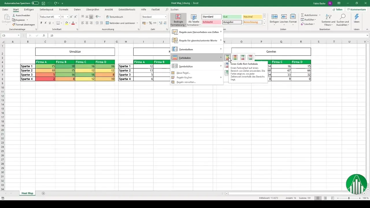 Heatmap erstellen in Excel – Klassische Datenvisualisierung
