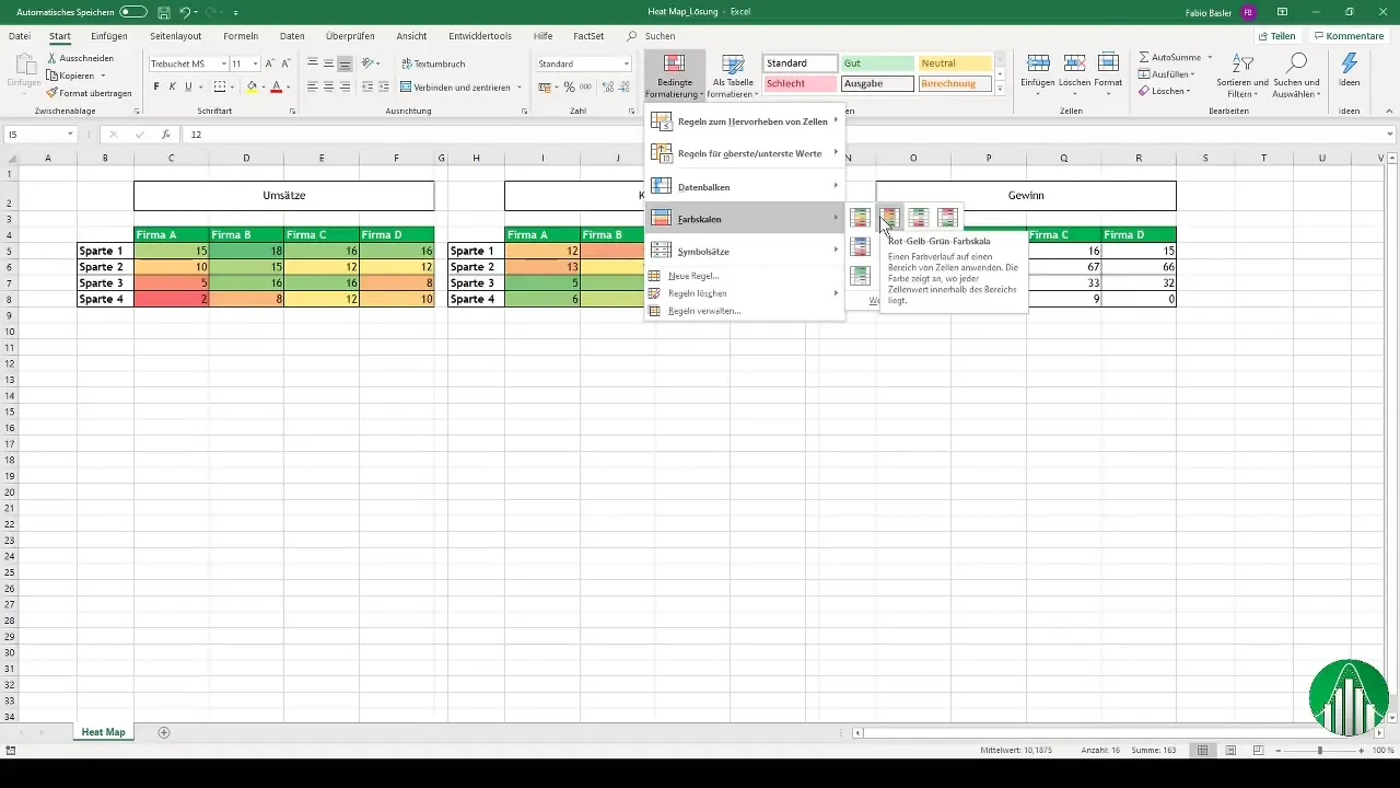 Heatmap erstellen in Excel – Klassische Datenvisualisierung