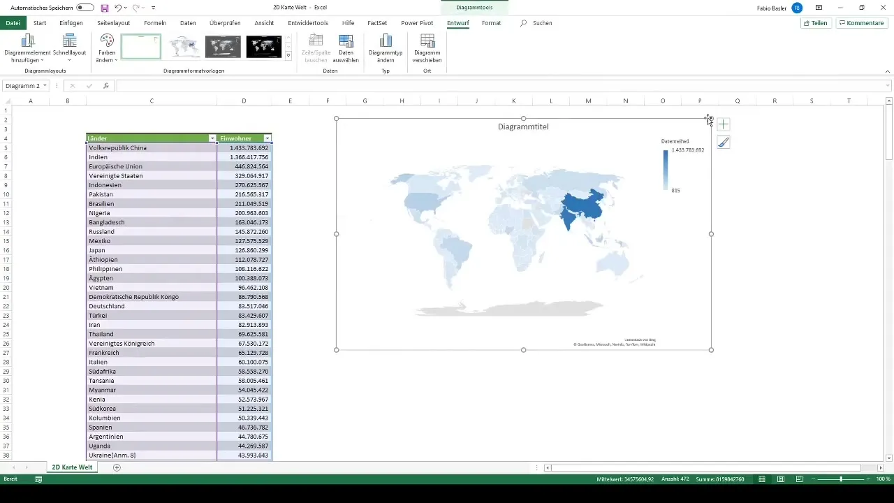 Membuat diagram kartu 2D di Excel - visualisasikan jumlah penduduk di seluruh dunia Membuat diagram kartu 2D di Excel - memvisualisasikan jumlah penduduk di seluruh dunia