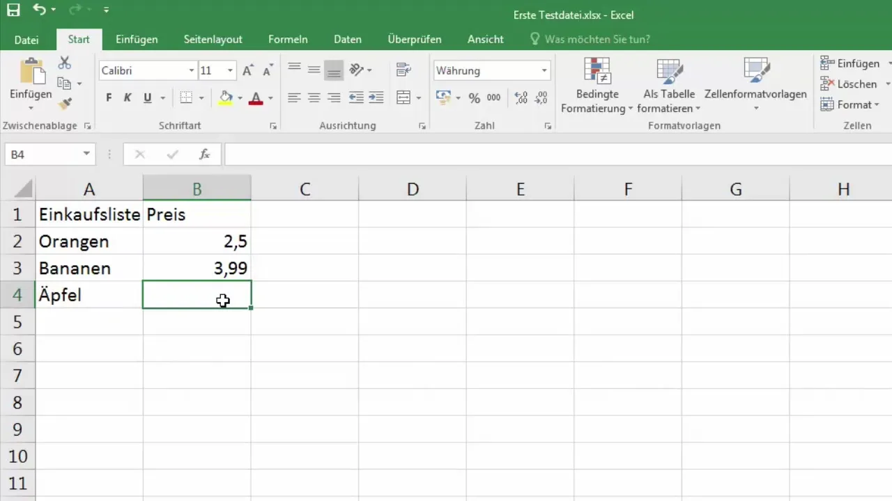 Principios de entrada de texto y formateo de números en Excel