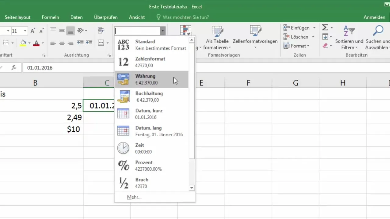 Principios de ingreso de texto y formato de números en Excel