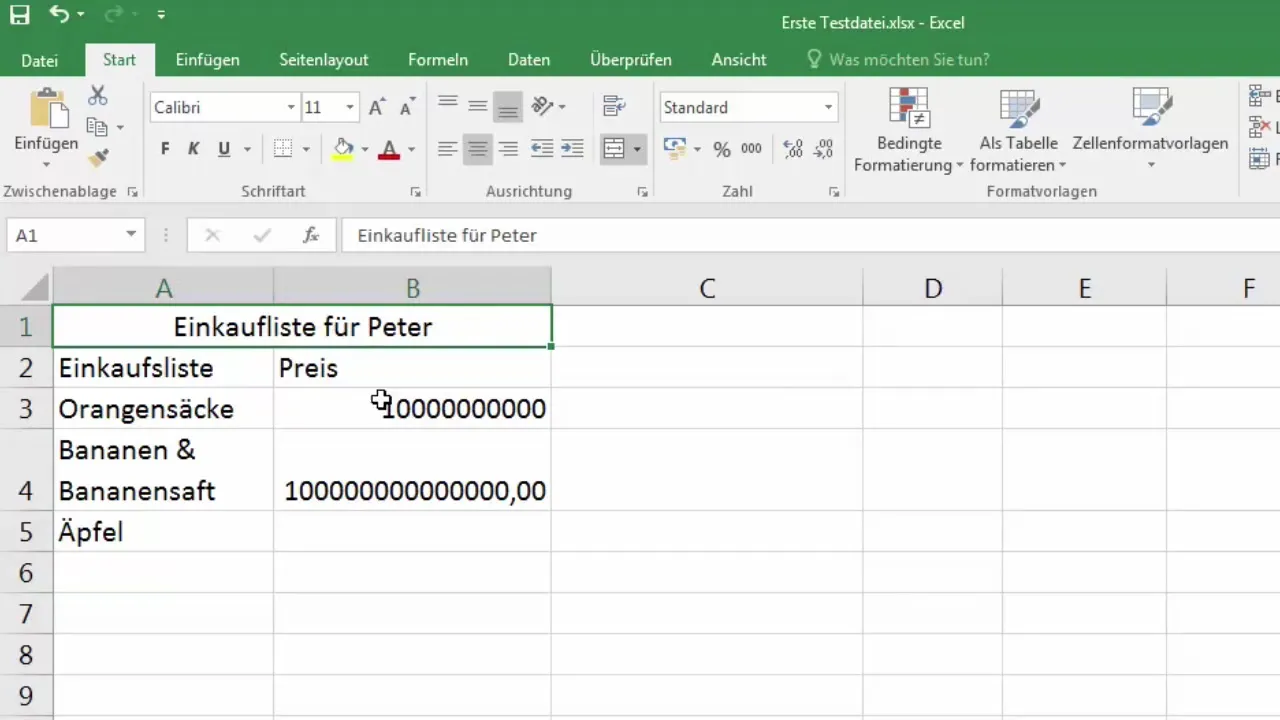 Zellen anpassen und verbinden in Excel