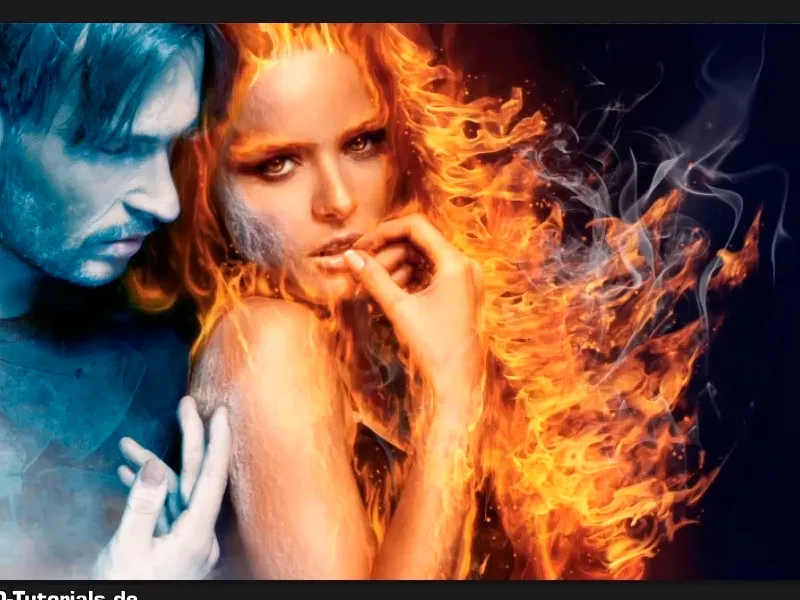 Photoshop composing - Fire and ice - Part 12: The final steps