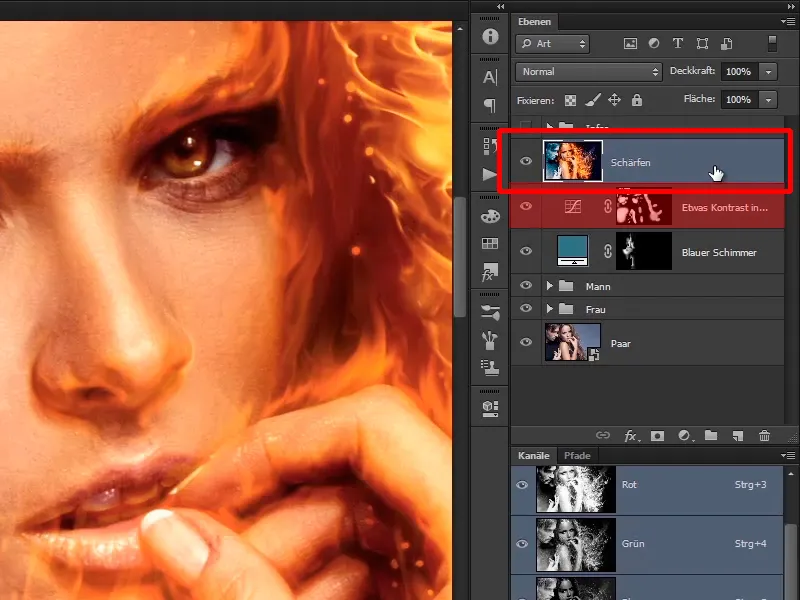 Photoshop composing - Fire and ice - Part 12: The final steps