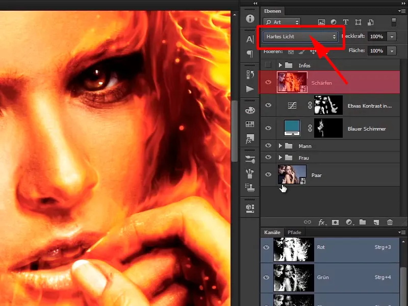 Photoshop composing - Fire and ice - Part 12: The final steps