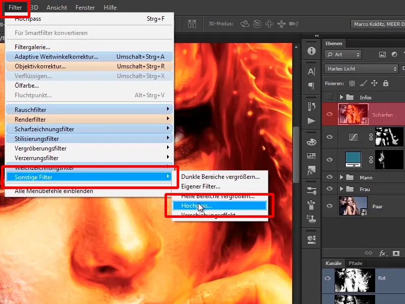 Photoshop composing - Fire and ice - Part 12: The final steps