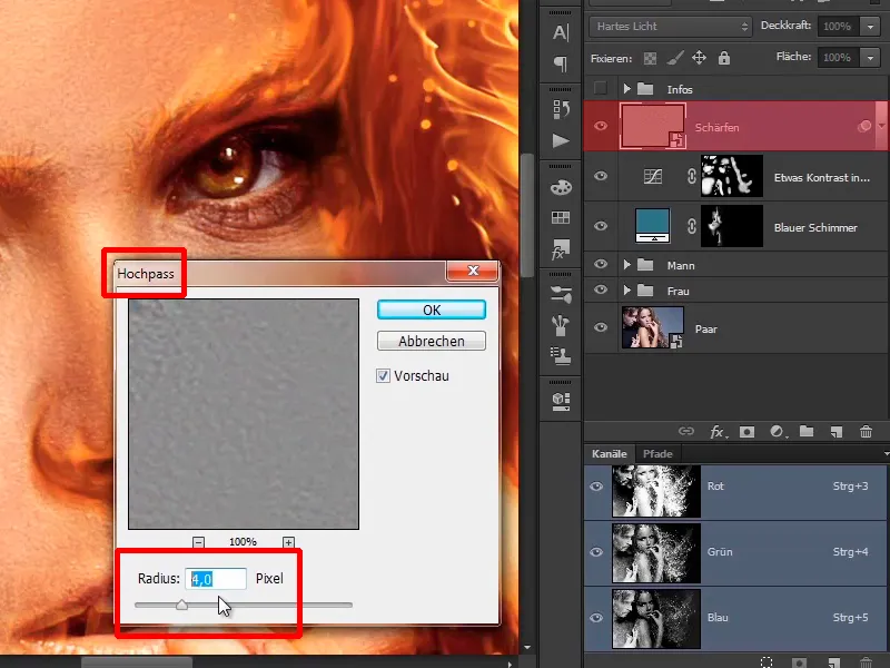 Photoshop composing - Fire and ice - Part 12: The final steps