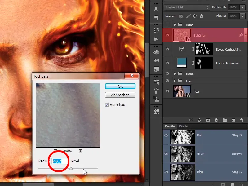 Photoshop composing - Fire and ice - Part 12: The final steps