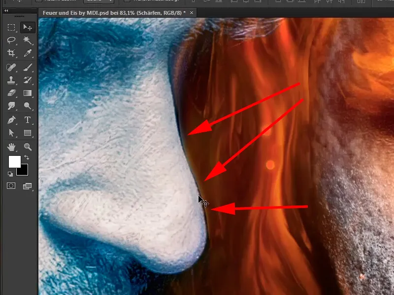 Photoshop composing - Fire and ice - Part 12: The final steps