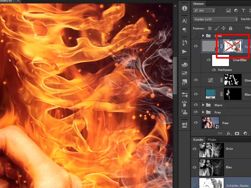Photoshop composing - Fire and ice - Part 12: The final steps