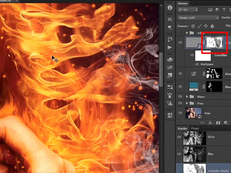 Photoshop composing - Fire and ice - Part 12: The final steps