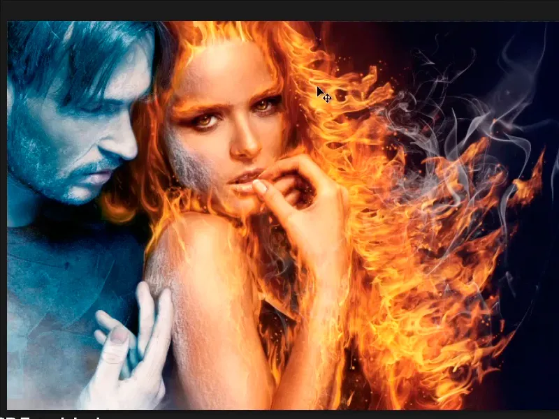 Photoshop composing - Fire and ice - Part 12: The final steps