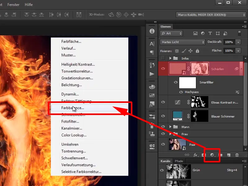 Photoshop composing - Fire and ice - Part 12: The final steps