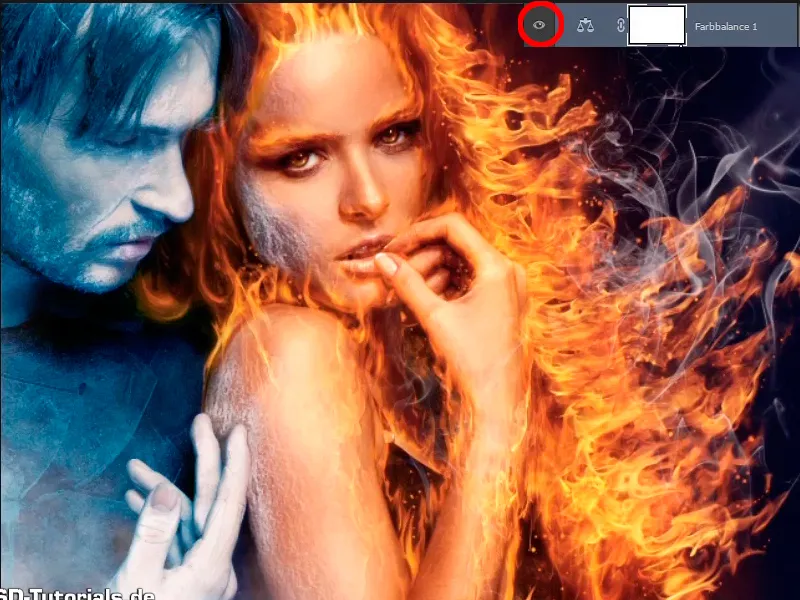 Photoshop composing - Fire and ice - Part 12: The final steps
