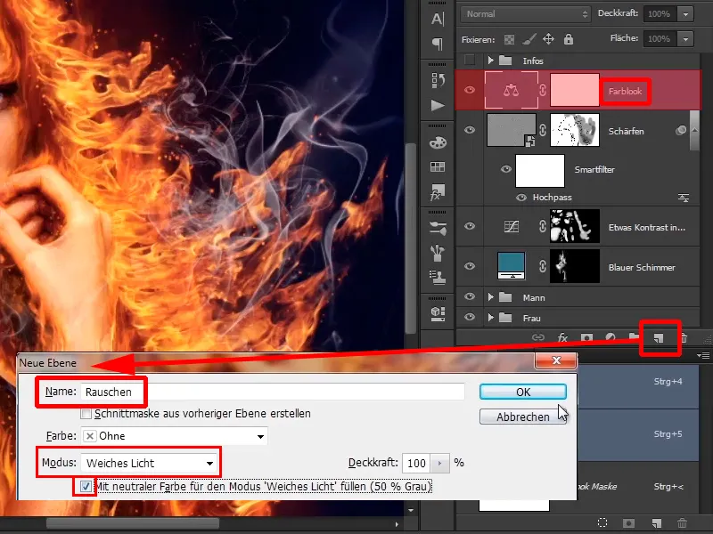 Photoshop composing - Fire and ice - Part 12: The final steps