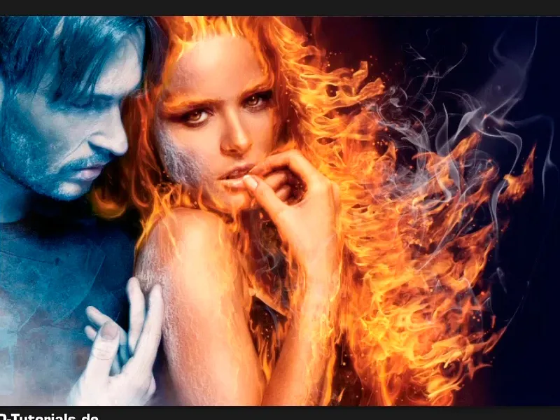 Photoshop composing - Fire and ice - Part 12: The final steps