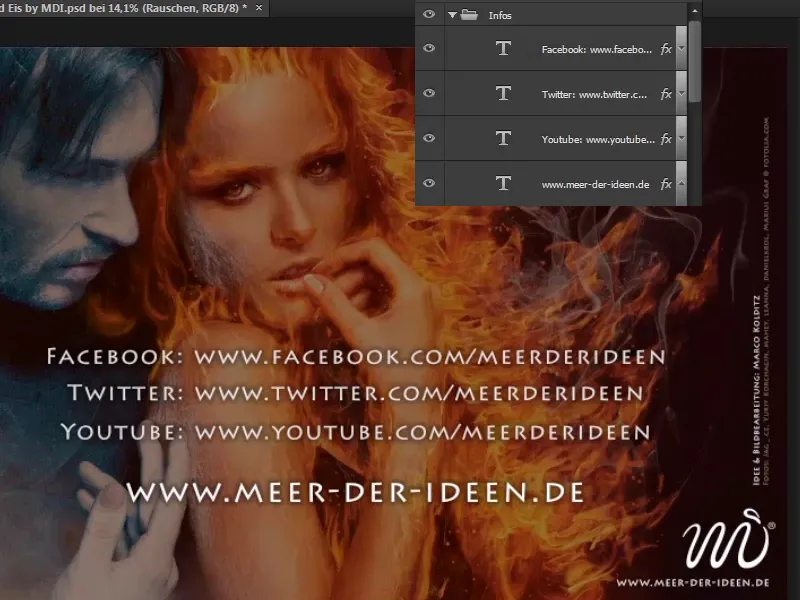 Photoshop composing - Fire and ice - Part 12: The final steps